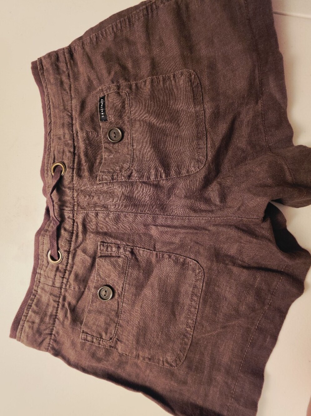 Sanctuary Plum Ribbed-Waist Shorts - Picture 6 of 9